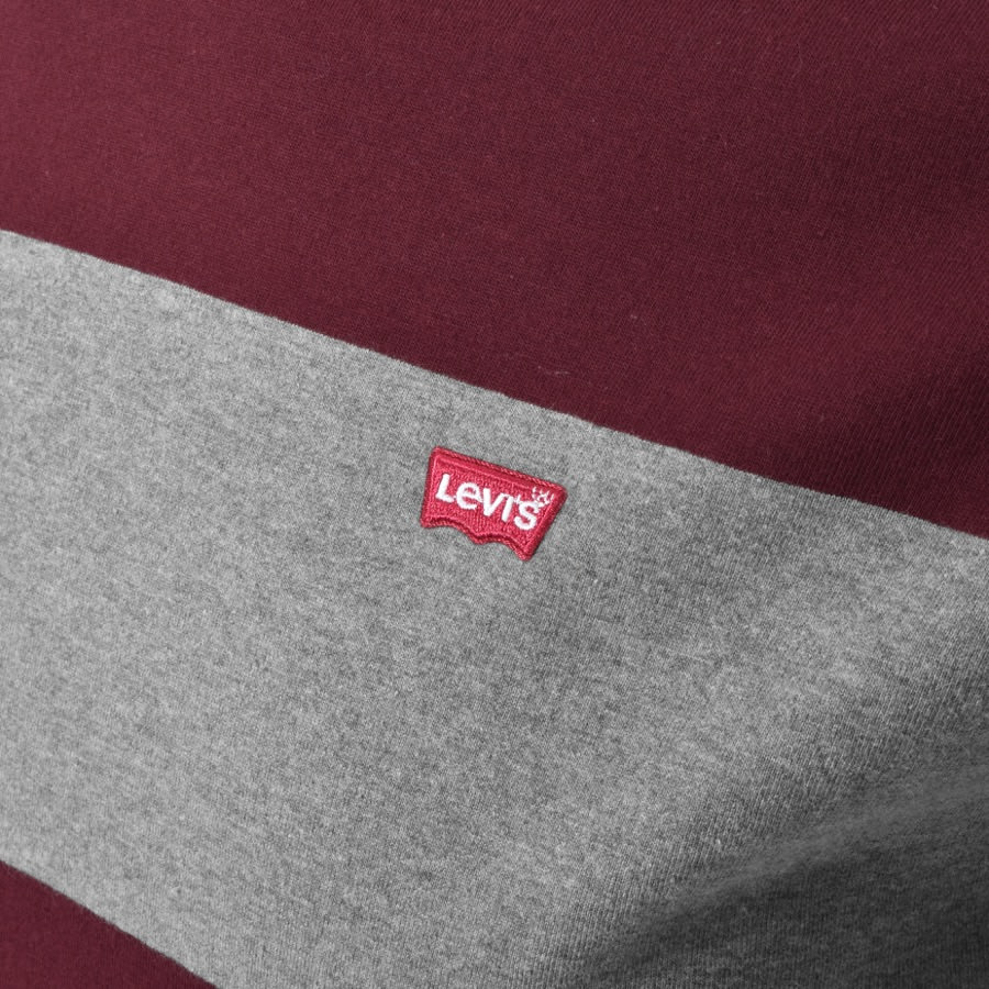 Alternative Image for ProductLevis Original Crew Neck Logo T Shirt Burgundy3